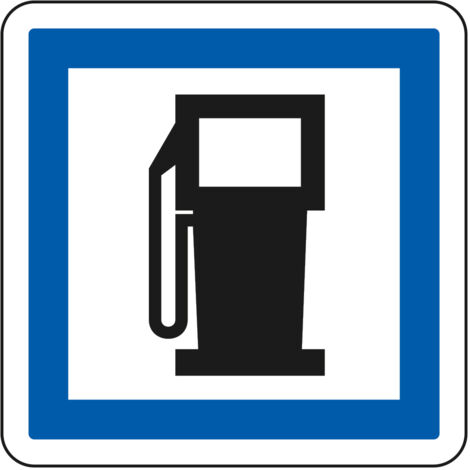 Panneau Indication CE15a – Poste de distribution de carburant – Gamme ECOLIGN – Classe 1 – 350 mm