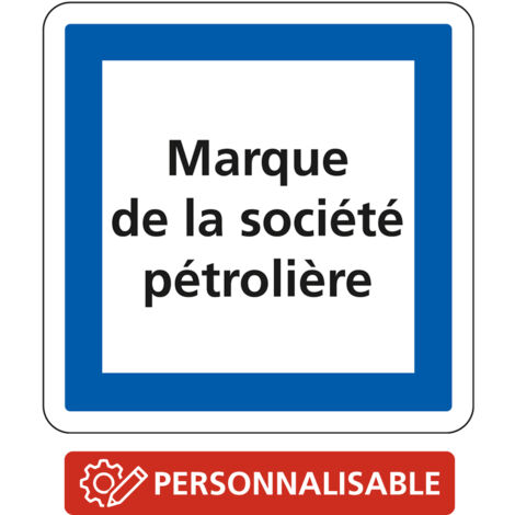 Panneau Indication CE15e – Carburant avec marque personnalisée – Gamme ECOLIGN – Classe 1 – 350 mm