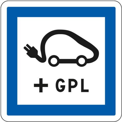 Panneau Indication CE15j – Recharge véhicules électriques et GPL – Gamme ECOLIGN – Classe 1 – 350 mm