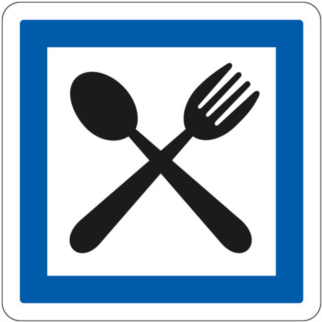 Panneau Indication CE16 – Restaurant ouvert 7j/7 – Gamme ECOLIGN – Classe 1 – 500 mm