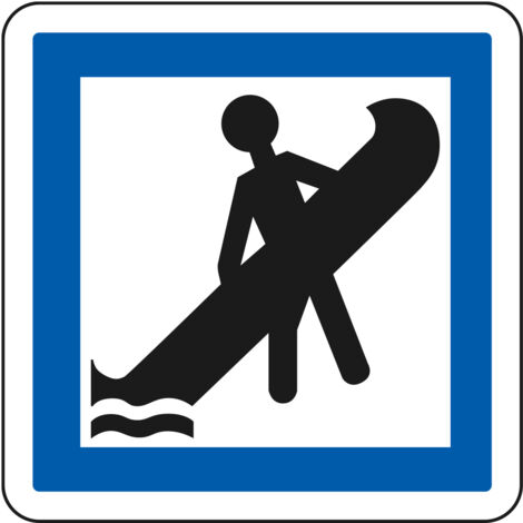 Panneau Indication CE19 – Mise à l'eau d'embarcations légères – Gamme ECOLIGN – Classe 1 – 500 mm