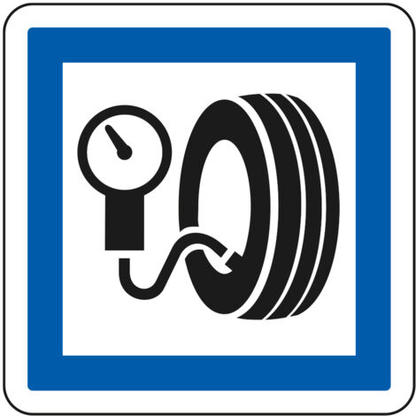 Panneau Indication CE26 – Station de gonflage (hors station-service) – Gamme ECOLIGN – Classe 1 – 350 mm