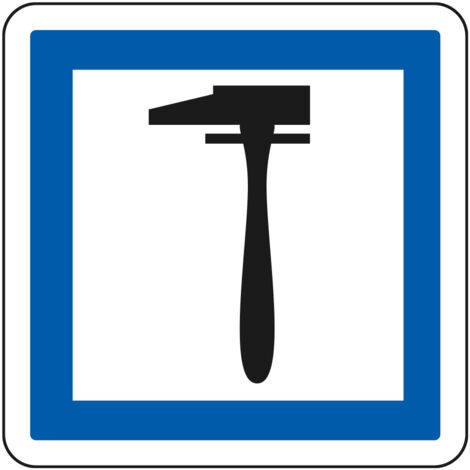 Panneau Indication CE28 – Poste de dépannage – Gamme ECOLIGN – Classe 1 – 500 mm