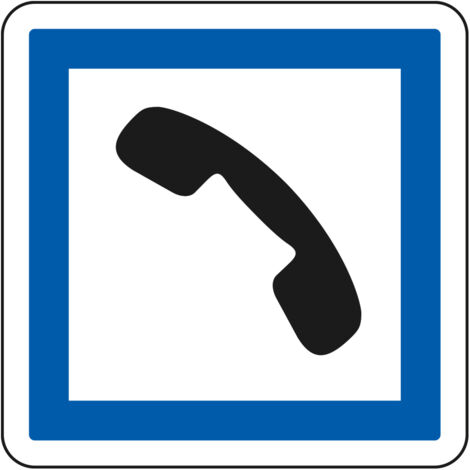 Panneau Indication CE2b – Cabine téléphonique publique – Gamme ECOLIGN – Classe 1 – 500 mm