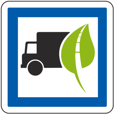 Panneau Indication CE51 – Point de distribution Écotaxe – Gamme ECOLIGN – Classe 1 – 350 mm