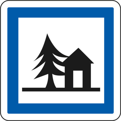 Panneau Indication CE5a – Auberge de jeunesse – Gamme ECOLIGN – Classe 1 – 350 mm
