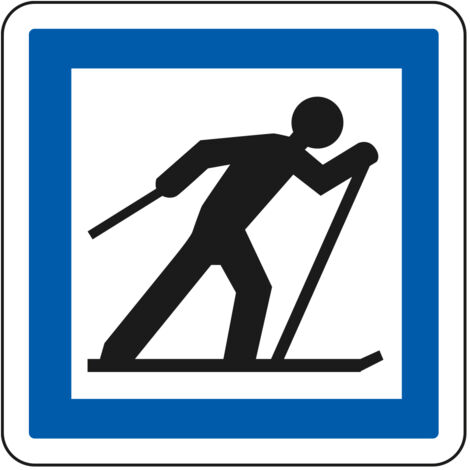 Panneau Indication CE6b – Départ circuit de ski de fond – Gamme ECOLIGN – Classe 1 – 350 mm