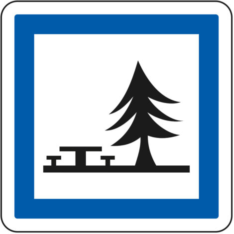 Panneau Indication CE7 – Emplacement pour pique-nique – Gamme ECOLIGN – Classe 1 – 350 mm