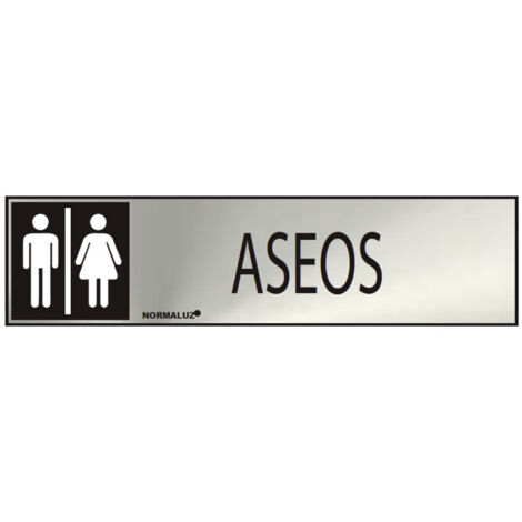 Panneau Informatif ''ASEOS''  Mixte (INOX Adhesif 0.8mm) 5x20cm