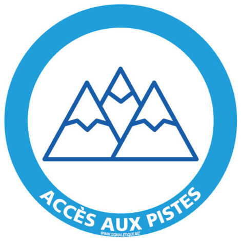 PANNEAU INFORMATION ACCES AUX PISTES (H0402) - Aluminium 2 mm - Diamètre 450 mm