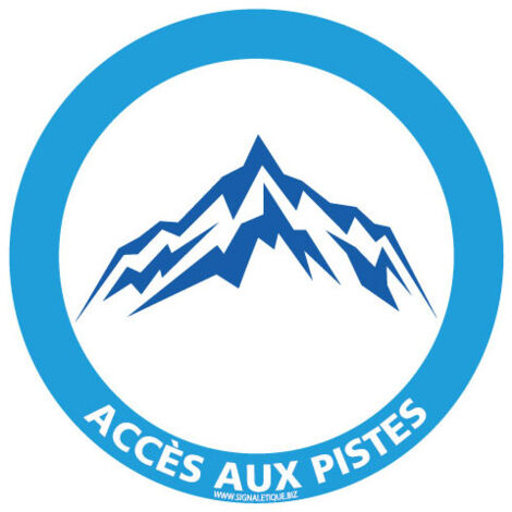 PANNEAU INFORMATION ACCES AUX PISTES SPECIAL HIVER (H0403) - Aluminium 2 mm - Diamètre 450 mm