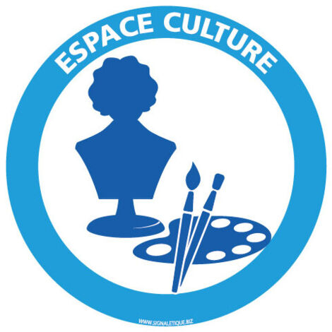 PANNEAU INFORMATION ESPACE CULTUREL SPECIAL MONTAGNE (H0387) - Aluminium 2 mm - Diamètre 450 mm