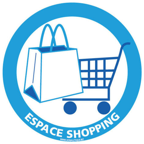 PANNEAU INFORMATION ESPACE SHOPPING SPECIAL HIVER (H0410) - Aluminium 2 mm - Diamètre 450 mm