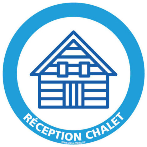 PANNEAU INFORMATION HIVERNAL POUR ACCUEIL ET RECEPTION (H0383) - Aluminium 2 mm - Diamètre 450 mm