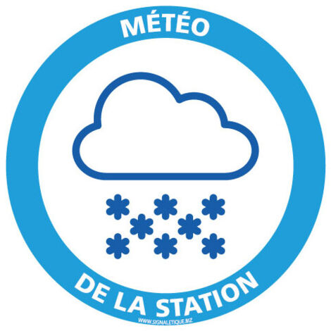 PANNEAU INFORMATION POINT METEO (H0400) - Aluminium 2 mm - Diamètre 450 mm
