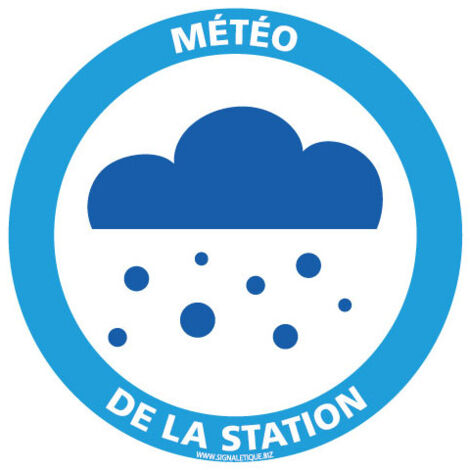 PANNEAU INFORMATION POINT METEO SPECIAL HIVER (H0401) - Adhésif - Diamètre 125 mm