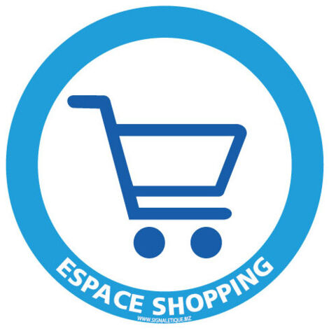 PANNEAU INFORMATION SHOPPING (H0412) - Aluminium 2 mm - Diamètre 450 mm