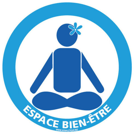 PANNEAU INFORMATION ZEN & BIEN ETRE (H0381) - Adhésif - Diamètre 125 mm
