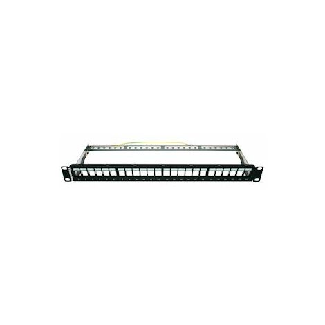 panneau initio - 24p - vide - 1u - noir - a équiper - gigamédia pan24vk