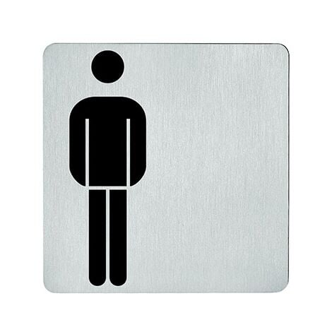 Panneau inox WC,Homme 0 36 4059,F69 matt