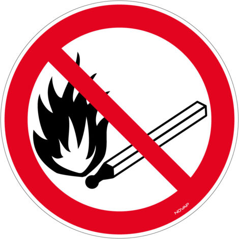 Panneau Interdiction de feu - Rigide Ø300mm - 4061429