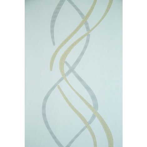 Panneau japonais coulissant fond bleu motifs torsade beige, 60x245cm, coulissant, semi-transparent, tamisant, polyester