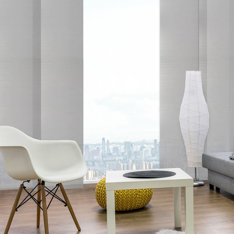 Madecostore - Panneau japonais tamisant mesh - Gris - L50 x H250cm