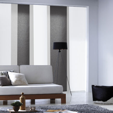 Panneau japonais tamisant uni - Gris foncé - L45 x H260cm - Gris foncé