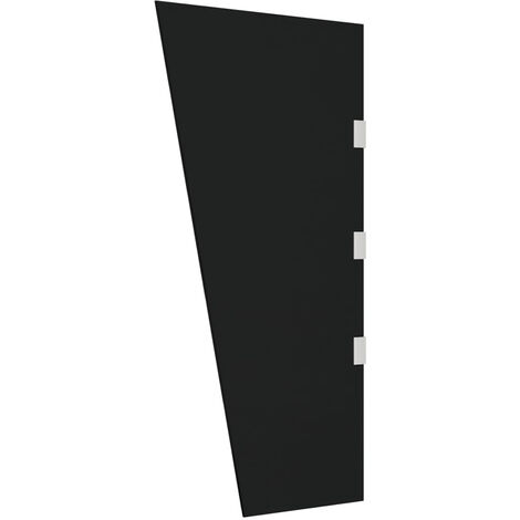 Panneau latéral d'auvent de porte Noir 50x100 cm Verre trempé