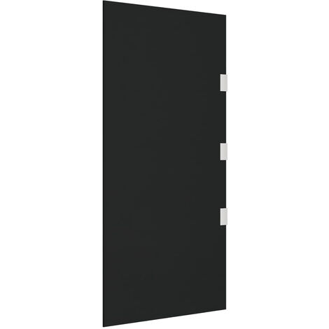 Panneau latéral d'auvent de porte Noir 50x100 cm Verre trempé