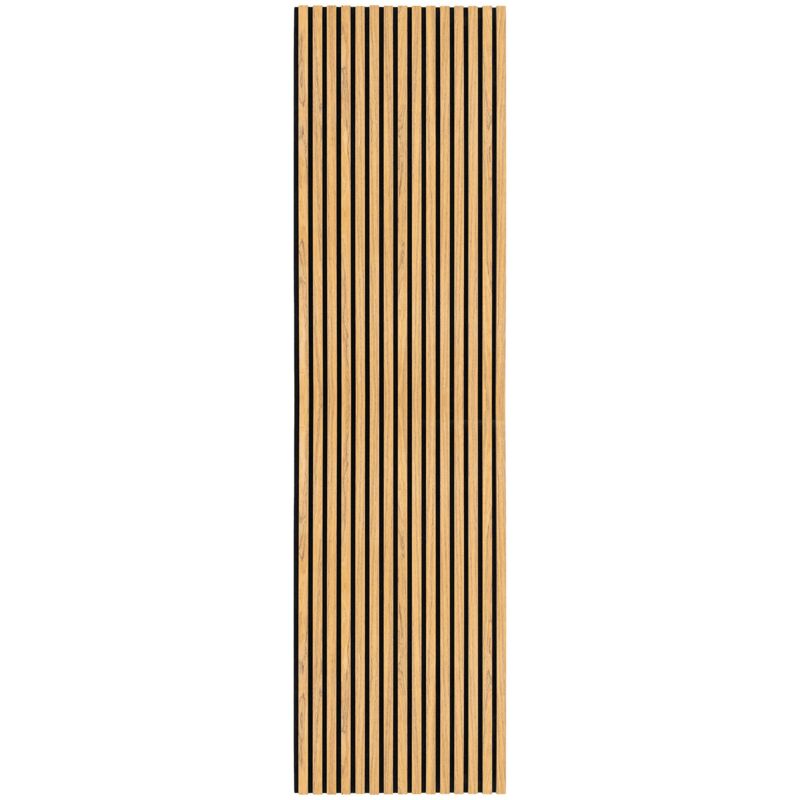 Monster Shop - Panneau Latte Acoustique Murale Chêne Luxe 3D Placage Bois Moderne Décoratif Mur Ou Plafond 2400mm x 600mm Dessous En Feutre Absorbant