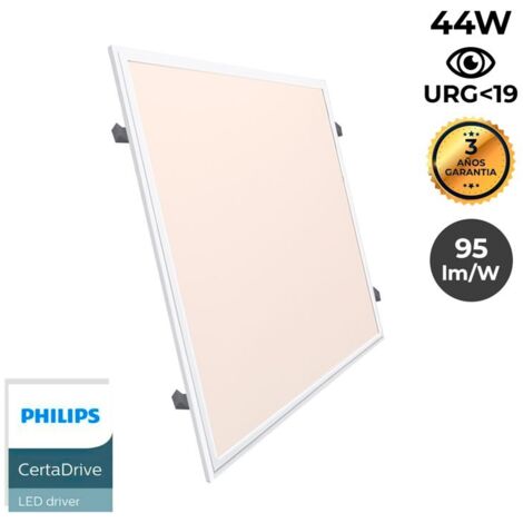 Panneau LED 60x60 avec kit encastrable 44W UGR19 Driver Philips - Blanc Chaud