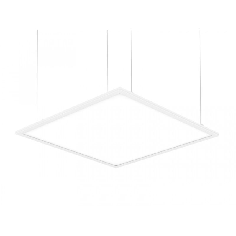 Efectoled - Panneau led 60x60 cm 40W 4000lm Microprismatique (UGR17) lifud + Kit de Suspension 3000K lifud Individuel Blanc chaud