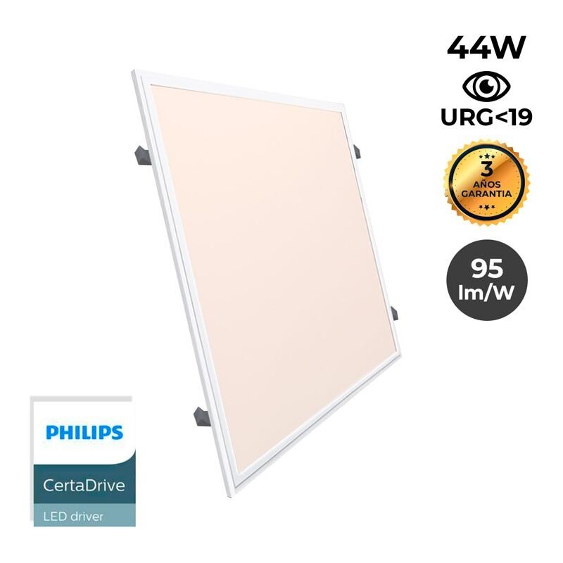Barcelona Led - Panneau led 60x60 avec kit encastrable 44W UGR19 Driver Philips - Blanc Chaud Barcelona Led - Panneau led 60x60 avec kit encastrable 44W UGR19 Driver Philips - Blanc Chaud