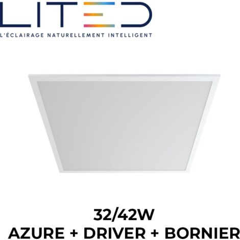 Panneau LED AZURE encastrable 32/42W 3840 à 5040lm IP44 avec bornier et driver - type de plafonnier led - Plafonnier 32W à 42W - 3840 à 5040lm - 4000K