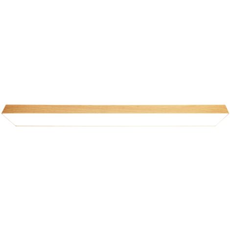 Panneau LED blanc/bois 120x15 cm