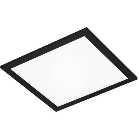 Panneau LED BRILONER LEUCHTEN SIMPLE, 12 W, 1300 lm, IP20, noir, plastique-métal, 29,5 x 29,5 x 5,5 cm