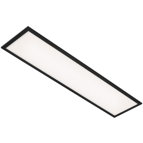 Panneau LED BRILONER LEUCHTEN SIMPLE, 24 W, 2300 lm, IP20, noir, plastique-métal, 100 x 25 x 6 cm