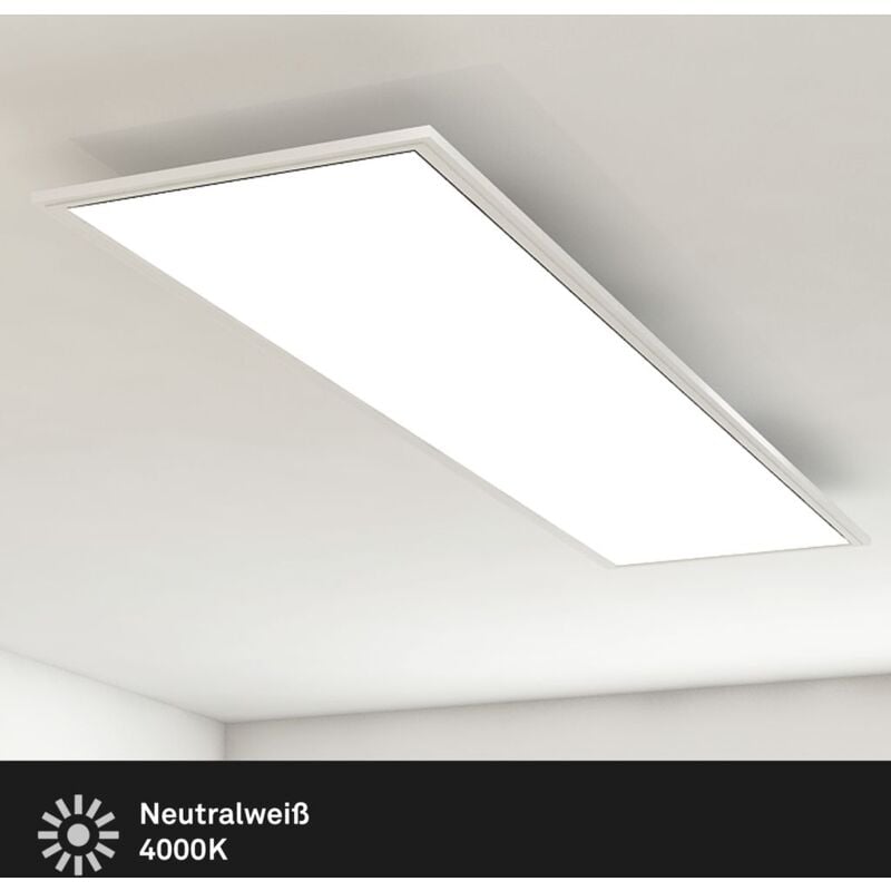 Panneau led briloner leuchten simple, 38 w, 4100 lm, IP20, blanc, plastique-métal, 119,5 x 29,5 x 6 cm