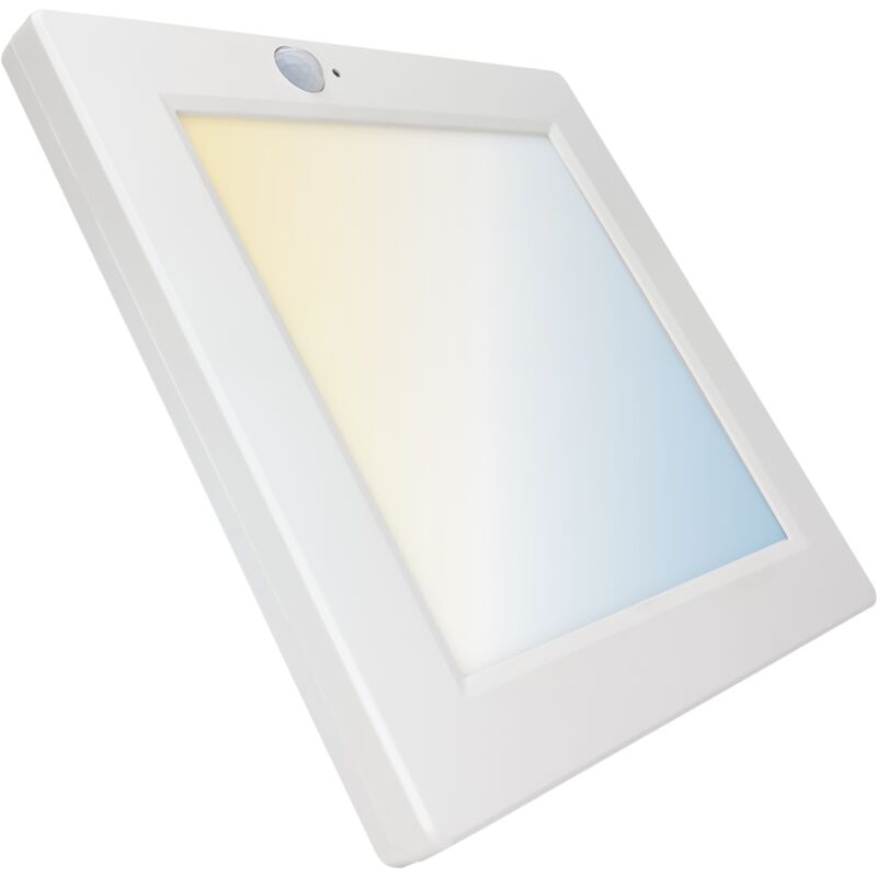 Panneau LED Carré 225mm 20W CCT Capteur de Mouvement et de Lumière. Montage en Surface ou en Applique. Lot de 1 U.