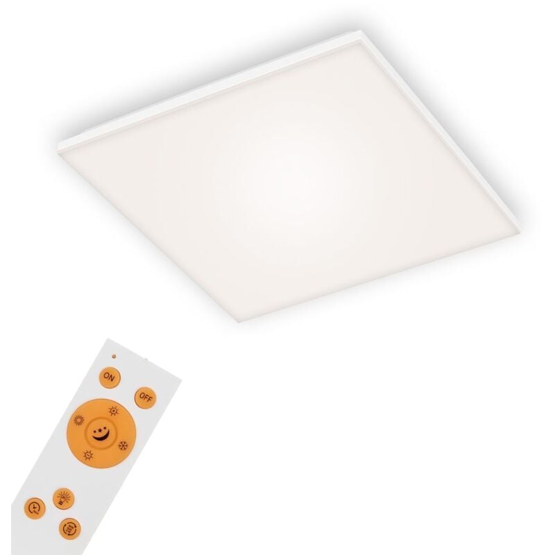 Cct led Panel Briloner leuchten frameless, 24 w, 2800 lm, IP20, blanc, plastique-métal, intensité lumineuse variable, avec télécommande, cct, 45 x 45