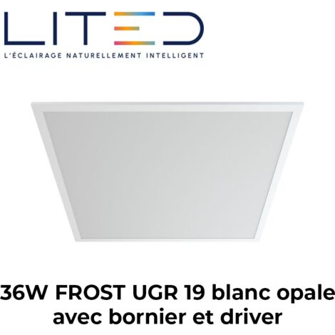 Panneau LED FROST encastrable 36W 3240lm IP20 avec bornier et driver - type de panneau led - Panneau led 36W - 3240lm - 3000K - opale