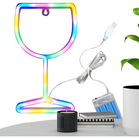 Panneau LED néon pour bar - Décoration de cocktail néon -