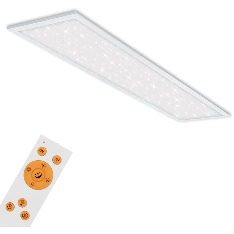 Briloner - cct led Panel leuchten pallas, 36 w, 3800 lm, IP20, blanc, plastique-métal, dimmable, avec télécommande, cct, 119,5 x 29,5 x 6,5 cm