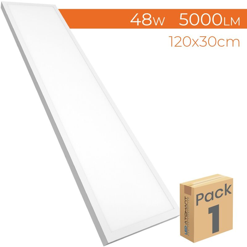 Led Atomant Sl - Plafonnier led Panneau Surface 120x30cm cct 48W 5000LM Lot de 1 u.