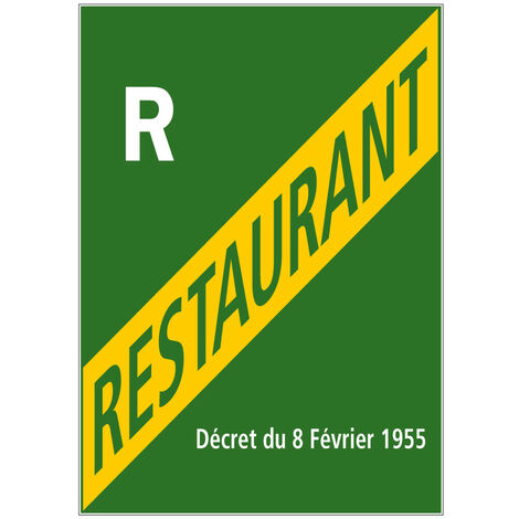 Panneau LICENCE RESTAURANT (G0510)-- Adhésif - 150 x 210 mm