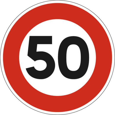 Panneau Limitation de Vitesse Personnalisable B14 – 650 mm –  Signalisation Ronde Sécurité Routière – Modèle Bretagne – Aluminium Rétro-réfléchissant NF
