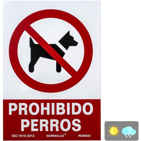 Panneau luminescent Chiens interdits 21x30 RD40033