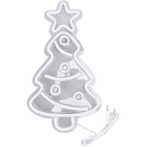 Panneau lumineux LED néon pour arbre de noël, décoration murale, Art pour chambre d'enfants, fête d'anniversaire.