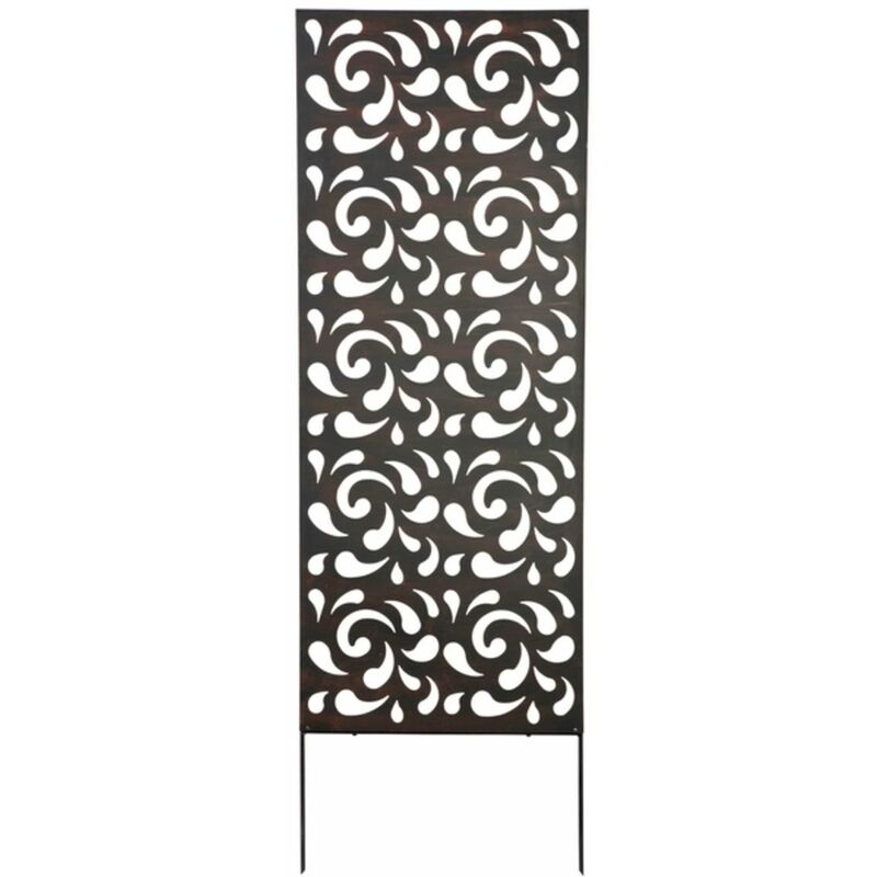 Panneau Metal Avec Motifs Decoratifs Gouttes 0 60 X 1 50 M Brun Nor 2014443